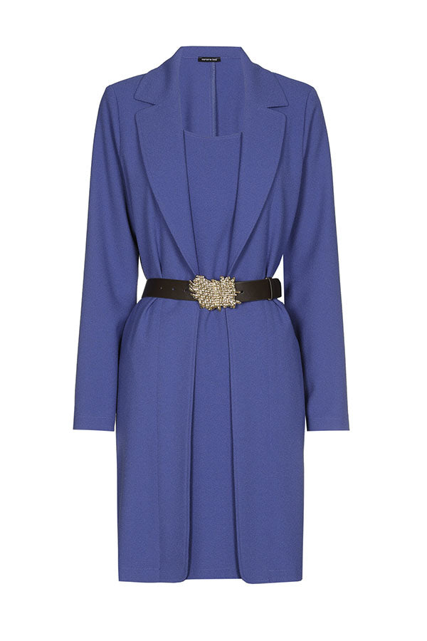 SLIGHTLY FITTED ILLUSION WRAP DRESS