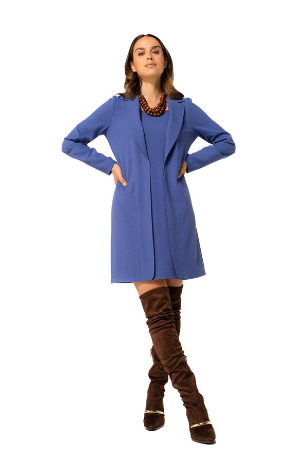 SLIGHTLY FITTED ILLUSION WRAP DRESS