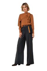 CARAMELLO BOW SHOULDER DETAIL ELEGANT PULLOVER