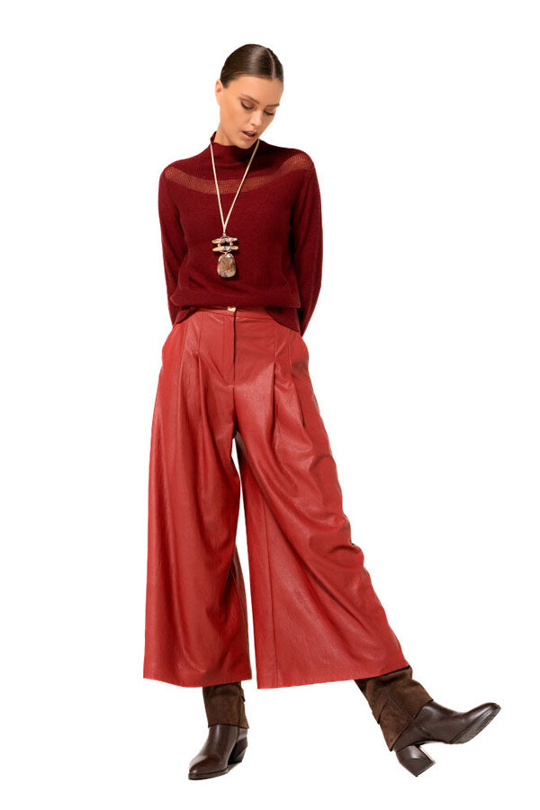 FITTED RIBBED JERSEY PULLOVER