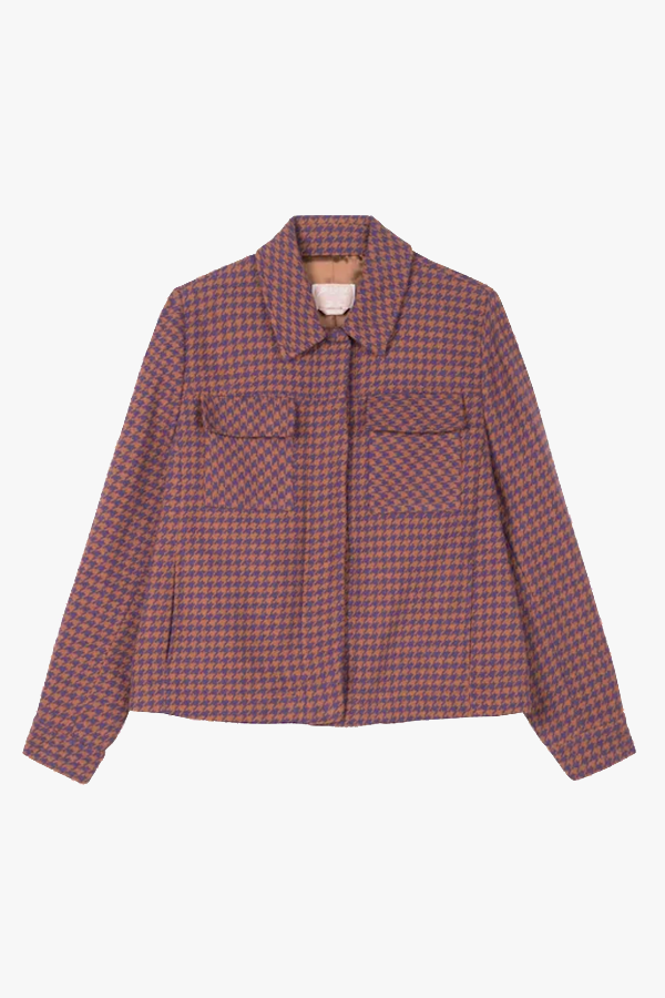 NEWPARIGI HOUNDSTOOTH HEAVY JACKET