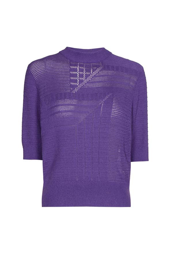 PURPLE SEMI-TRANSPARENT PULLOVER