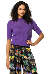 PURPLE SEMI-TRANSPARENT PULLOVER