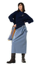 NAVY COLLAR DETAIL ELEGANT PULLOVER