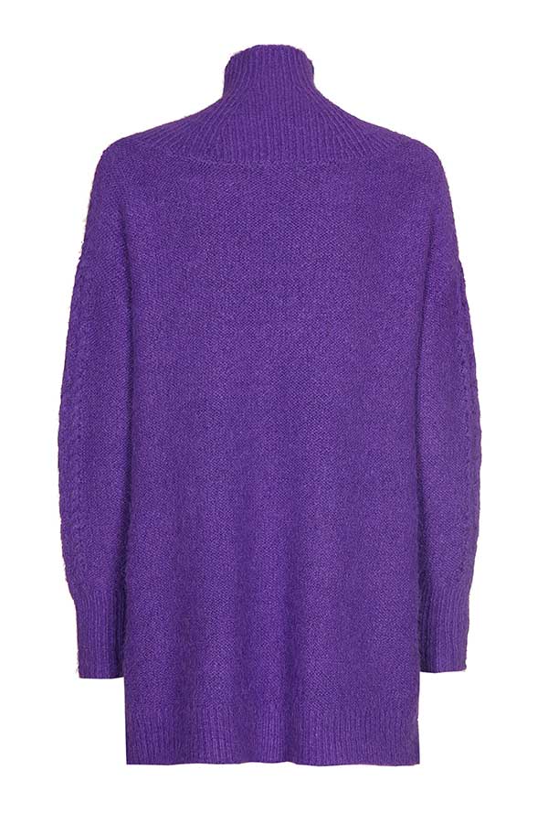 PURPLE STRAIGHT TUNIC PULLOVER