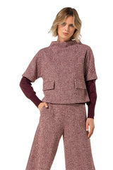 AJOUR DETAILS FINE-KNIT PULLOVER