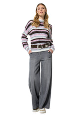 MULTICOLOR STRIPED PULLOVER