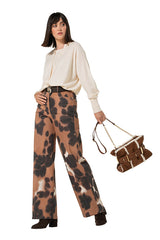 CREAM SUBTLE BUTTON FASTENING FINE KNIT PULLOVER