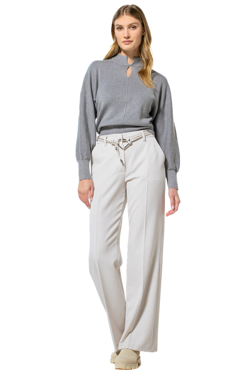 GREY COMFORTABLE STRETCH PULLOVER