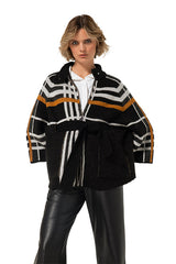 CHECK PATTERN CITY-CHIC CLOAK