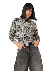GRAPHIC PYTHON-PRINT PULLOVER