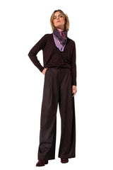 BUTTON FASTENING FINE-KNIT PULLOVER