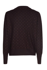 BUTTON FASTENING FINE-KNIT PULLOVER