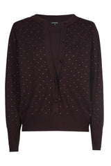 BUTTON FASTENING FINE-KNIT PULLOVER