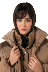 CAMEL SHORT PADDED WINTER JACKET