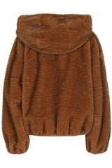 CARAMELLO FAUX FUR BOMBER JACKET