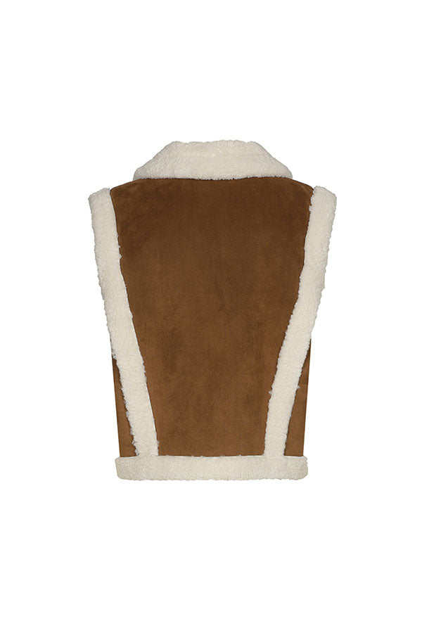 SUEDE-LOOK BODY WARMER