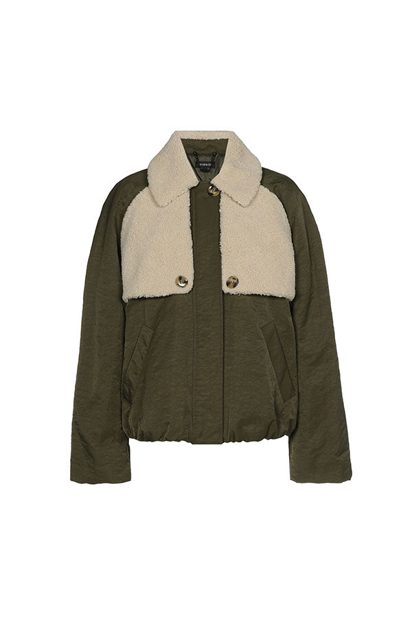 TEDDY DETAILS BOMBER JACKET