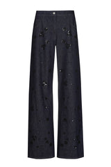 SEQUINS BARREL JEANS