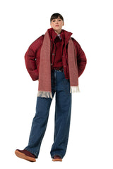 DECORATIVE RELIEF PATTERN SUPPLE DENIM TROUSERS