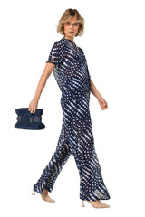 ELASTICATED WAIST PALAZZO TROUSERS