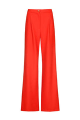 RED STRAIGHT TROUSERS