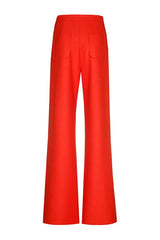 RED STRAIGHT TROUSERS