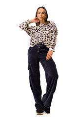 STRAIGHT-FITTING COMFORTABLE CORDUROY TROUSERS