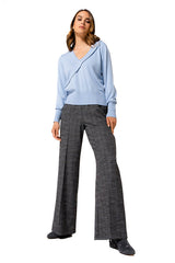 PRINCE OF WALES CHECK LOOSE-FITTING TROUSERS