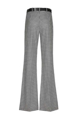 HOUNDSTOOTH BOOTCUT TROUSERS