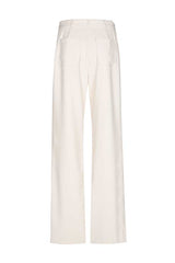 ECRU STRAIGHT LOOSE TROUSERS