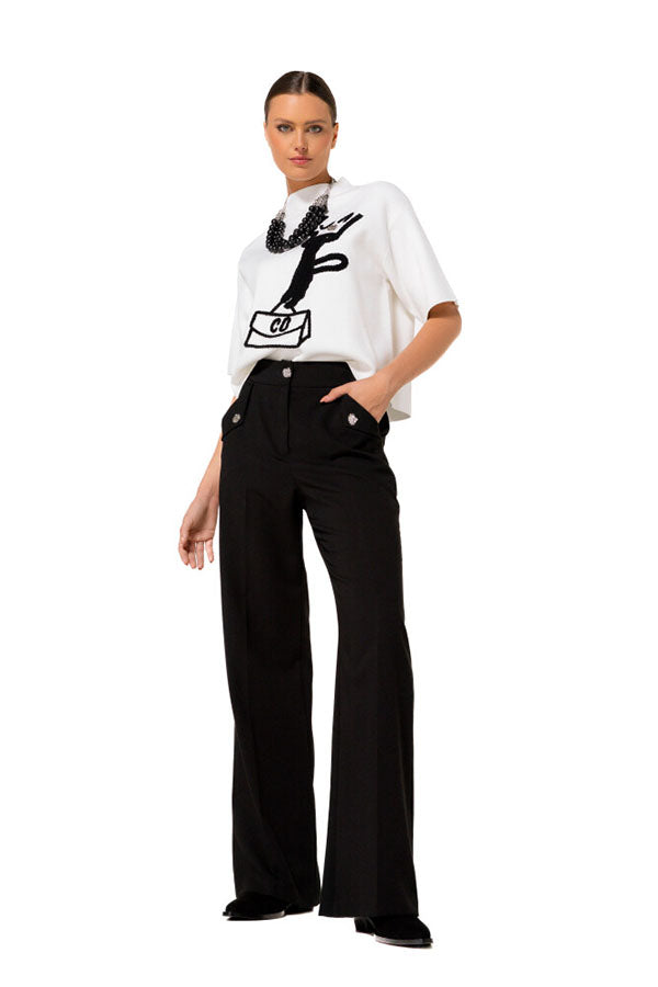 STRAIGHT CITY-LOOK TROUSERS