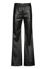 STRAIGHT-FITTING ECO-LEATHER TROUSERS