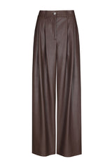 CACAO VEGAN LEATHER CITY CHIC TROUSERS