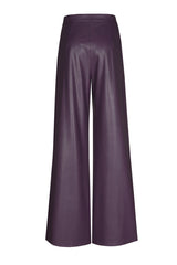PLUM VEGAN LEATHER CITY CHIC TROUSERS