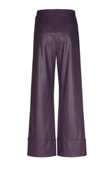 PLUM VEGAN LEATHER 7/8 TROUSERS