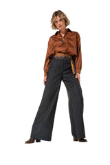 TIE BELT CITY-LOOK TROUSERS