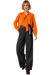 TIE BELT CITY-LOOK TROUSERS