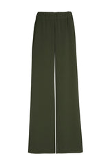 FERN GREEN LOOSE-FITTING WIDE TROUSERS