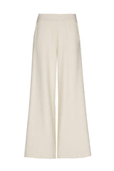 CREAM LOOSE-FITTING BOUCLETTE TROUSERS