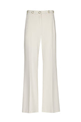 BUTTON DETAIL WHITE TROUSERS