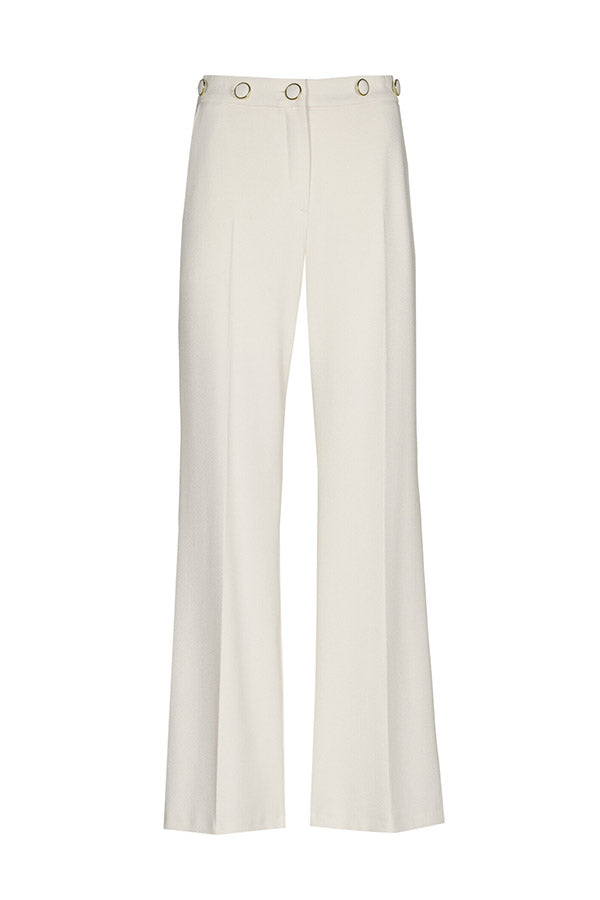 BUTTON DETAIL WHITE TROUSERS