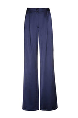 DARK INDIGO SHINY WIDE TROUSERS