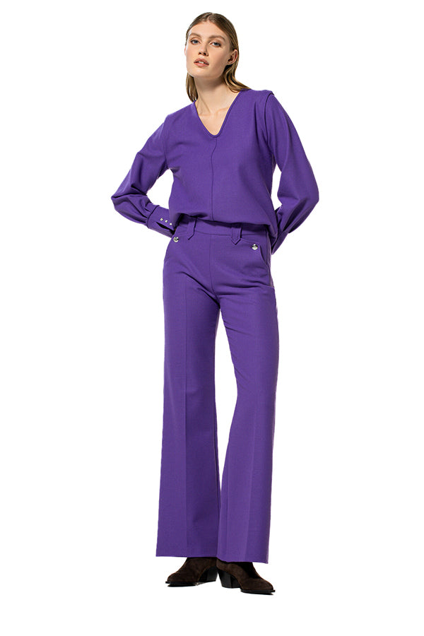 PURPLE CITYLOOK STRAIGHT TROUSERS