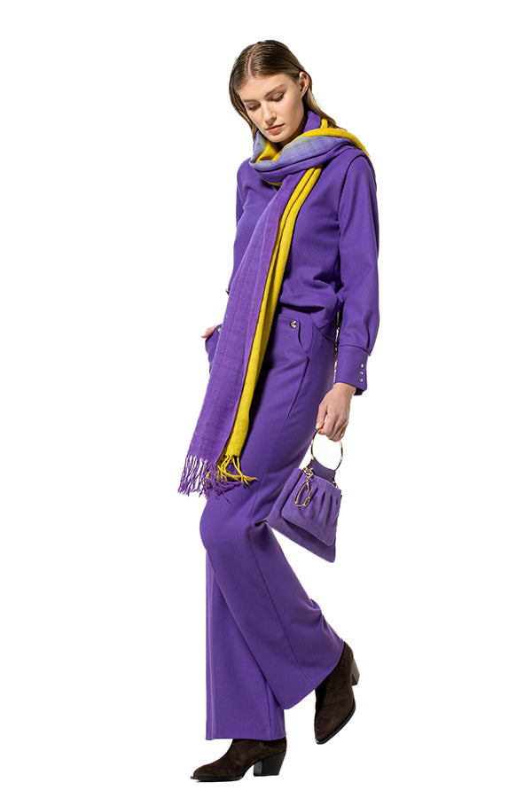 PURPLE CITYLOOK STRAIGHT TROUSERS