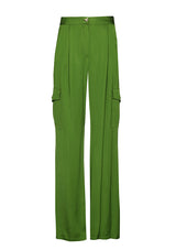 GREEN STRAIGHT CARGO TROUSERS