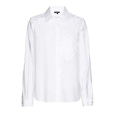 WHITE STITCHING COTTON SHIRT