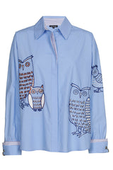 EMBROIDERY COTTON SHIRT BLOUSE