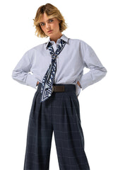 TIE COTTON BLOUSE