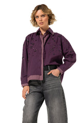 SEQUINS COTTON SHIRT BLOUSE